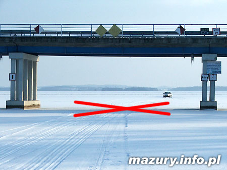 Nie przechodź po lodzie pod mostem!